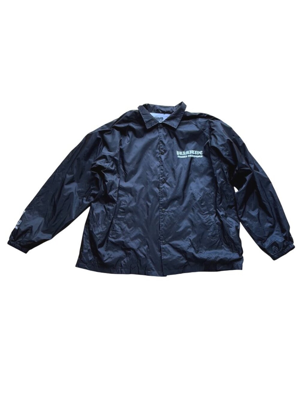 Primitive x Naruto Shippuden Men's Coaches Jacket 2XL Black Anime Streetwear NWT